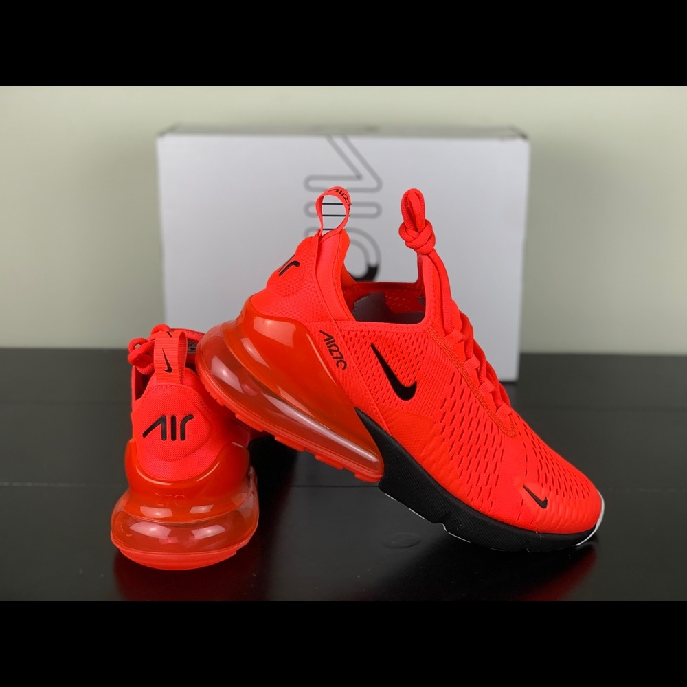 New Nike ID Air Max 270 Neon Red Custom Vapormax